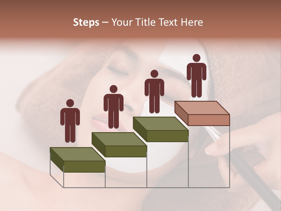 A Woman Getting A Facial Mask On Her Face PowerPoint Template