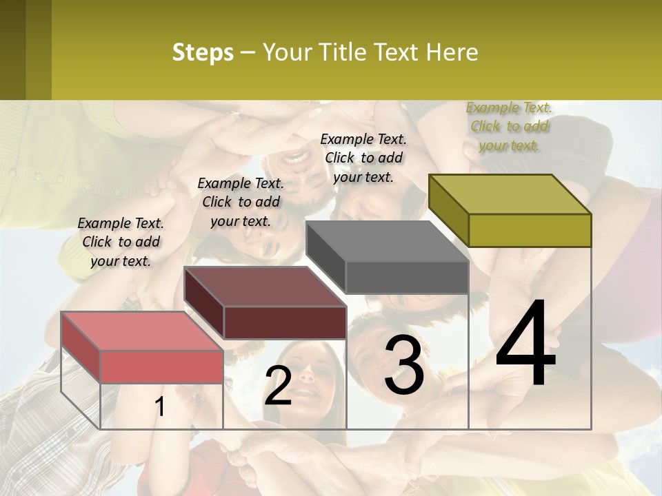 A Group Of People Standing In A Circle With Their Hands Together PowerPoint Template