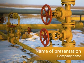 A Yellow Fire Hydrant With A Red Valve PowerPoint Template