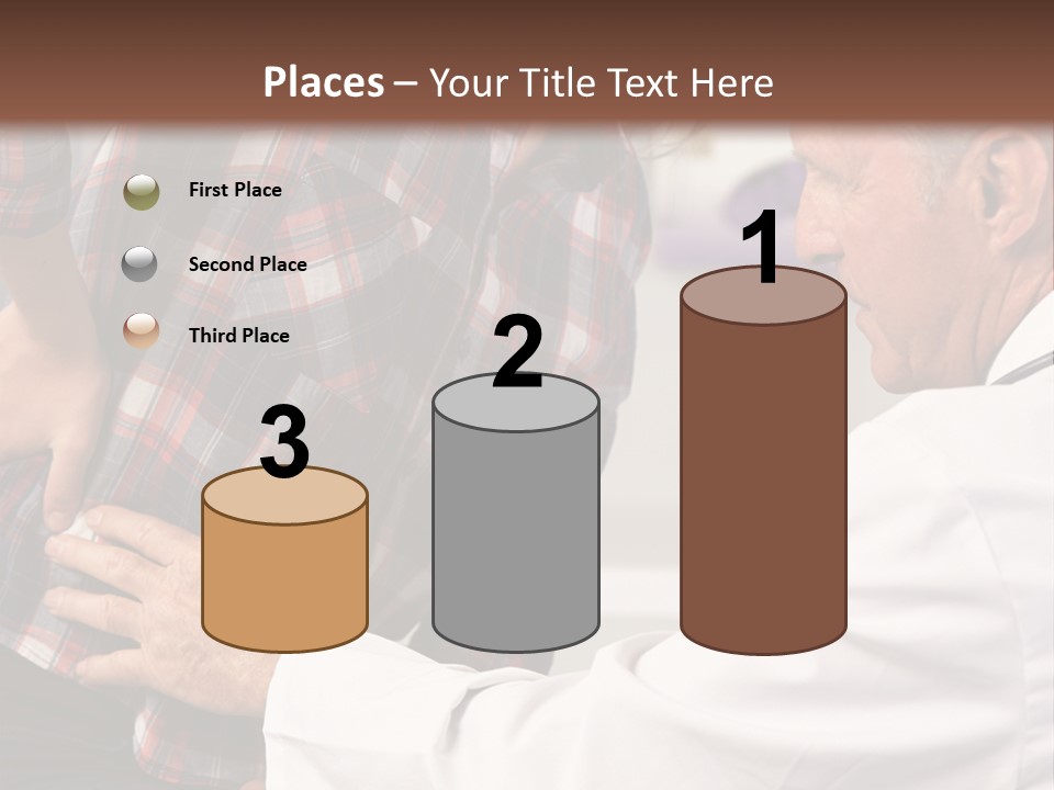 A Woman Sitting Next To A Man In A Dentist's Office PowerPoint Template