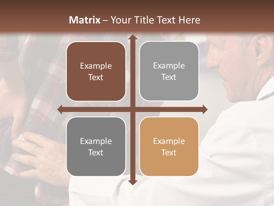 A Woman Sitting Next To A Man In A Dentist's Office PowerPoint Template