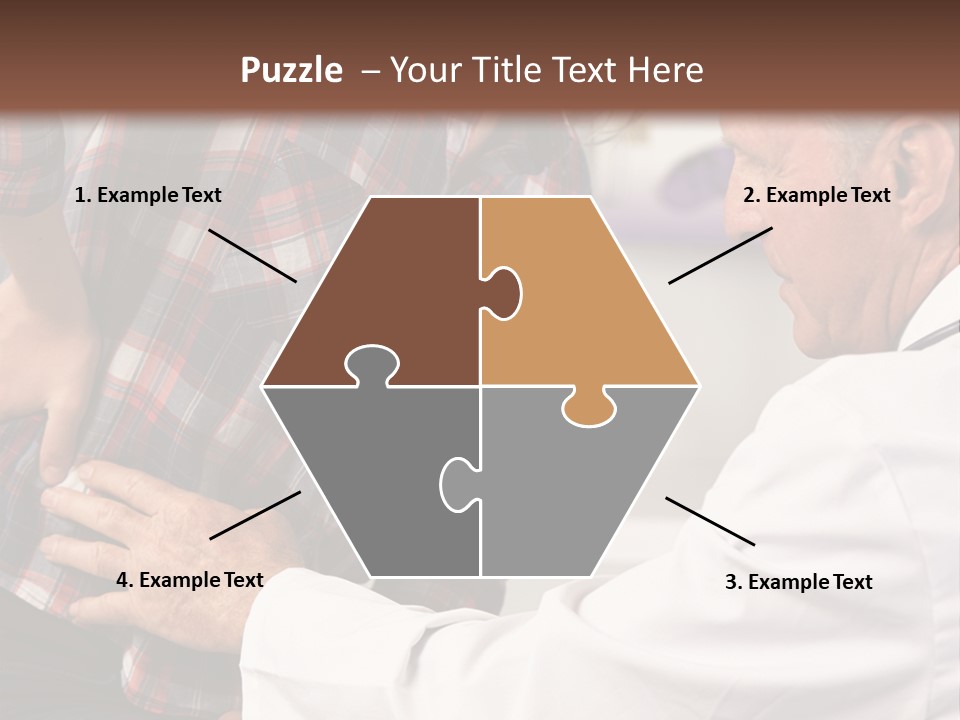A Woman Sitting Next To A Man In A Dentist's Office PowerPoint Template