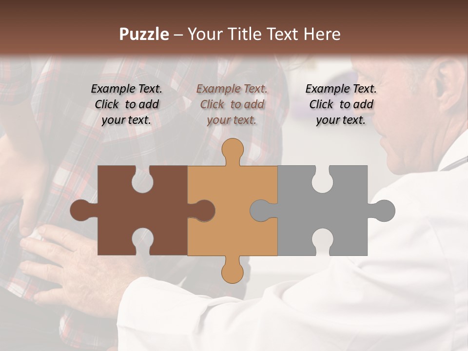 A Woman Sitting Next To A Man In A Dentist's Office PowerPoint Template