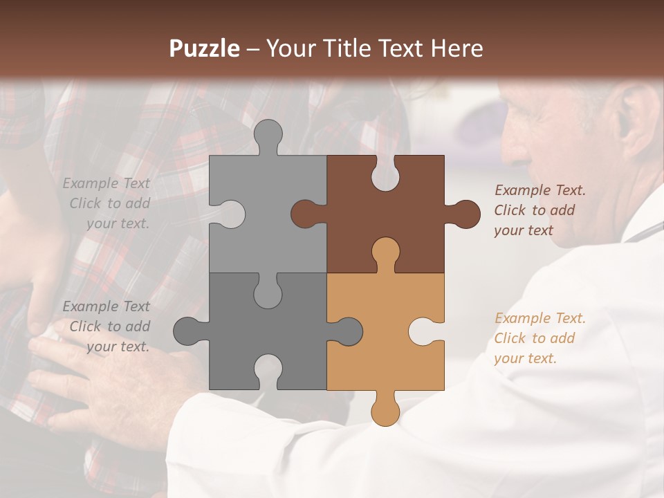 A Woman Sitting Next To A Man In A Dentist's Office PowerPoint Template