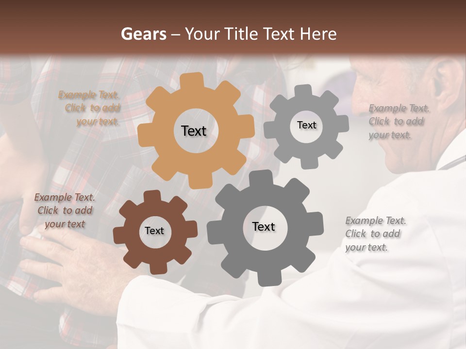 A Woman Sitting Next To A Man In A Dentist's Office PowerPoint Template