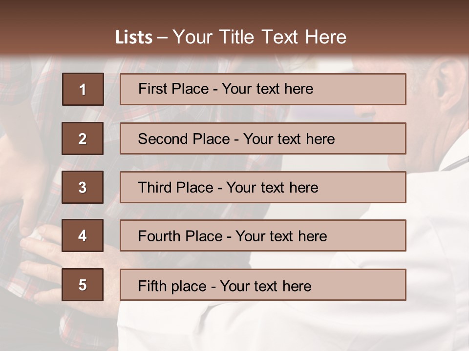 A Woman Sitting Next To A Man In A Dentist's Office PowerPoint Template