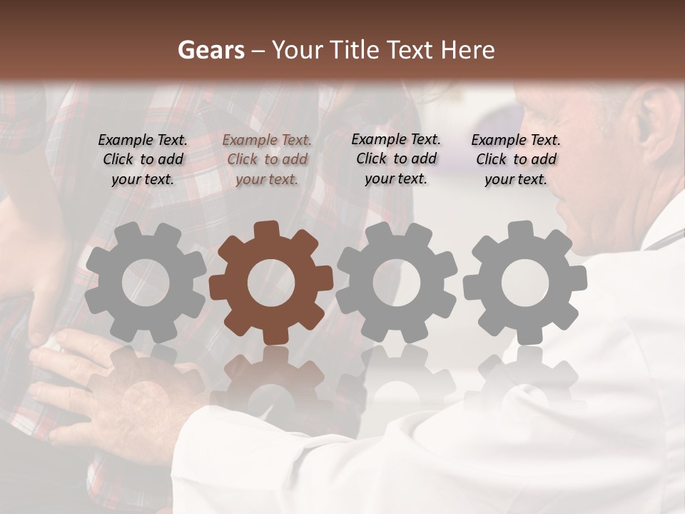 A Woman Sitting Next To A Man In A Dentist's Office PowerPoint Template