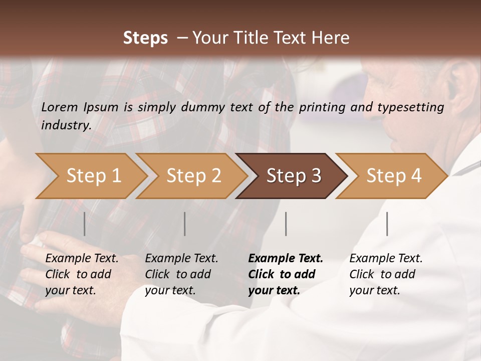 A Woman Sitting Next To A Man In A Dentist's Office PowerPoint Template