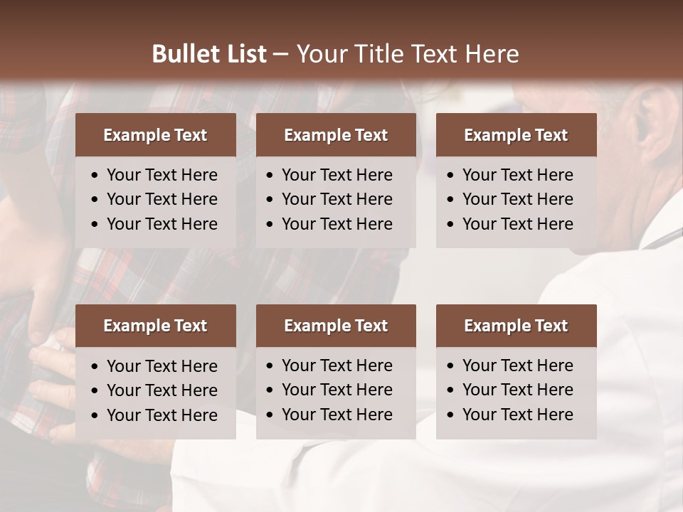 A Woman Sitting Next To A Man In A Dentist's Office PowerPoint Template