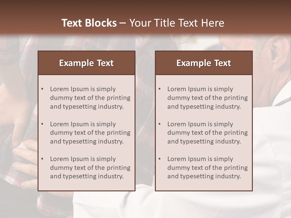 A Woman Sitting Next To A Man In A Dentist's Office PowerPoint Template