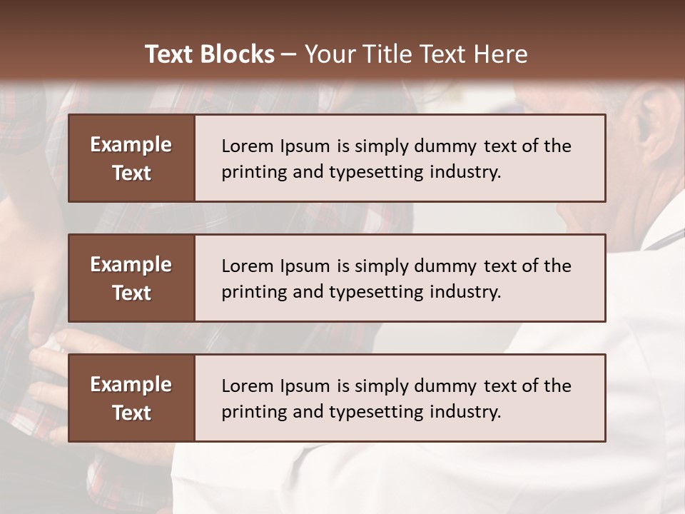 A Woman Sitting Next To A Man In A Dentist's Office PowerPoint Template