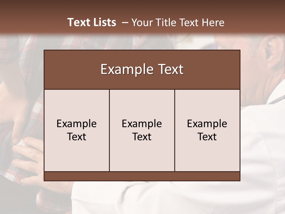 A Woman Sitting Next To A Man In A Dentist's Office PowerPoint Template