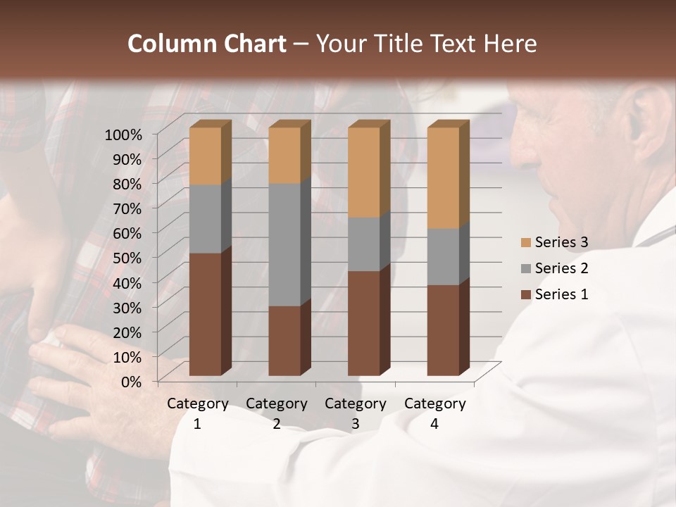 A Woman Sitting Next To A Man In A Dentist's Office PowerPoint Template