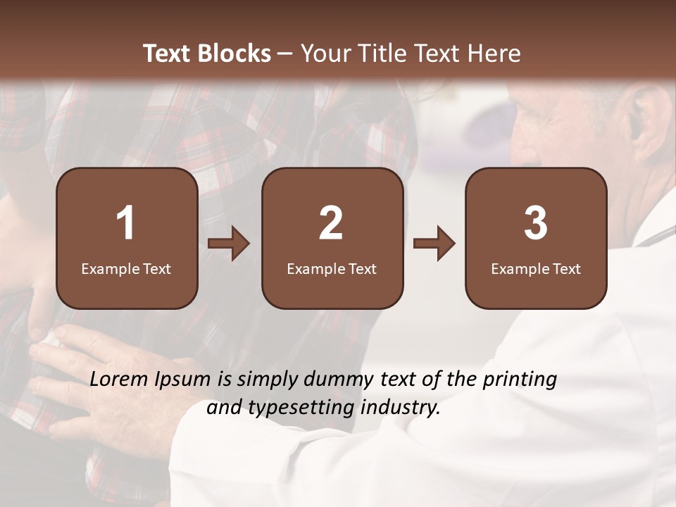 A Woman Sitting Next To A Man In A Dentist's Office PowerPoint Template