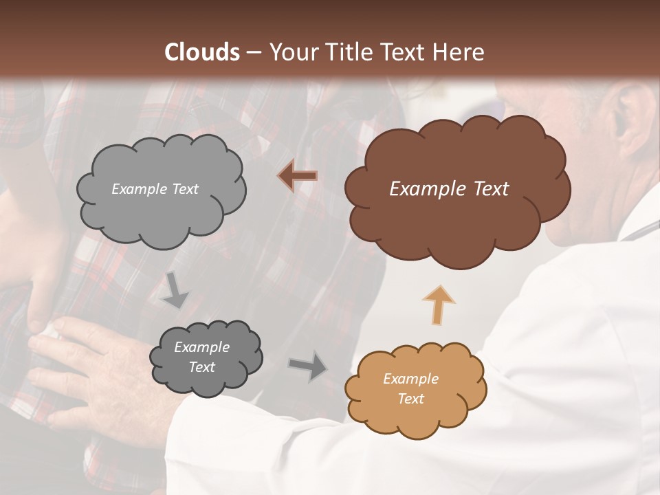 A Woman Sitting Next To A Man In A Dentist's Office PowerPoint Template