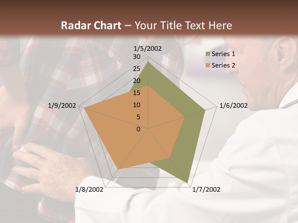 A Woman Sitting Next To A Man In A Dentist's Office PowerPoint Template