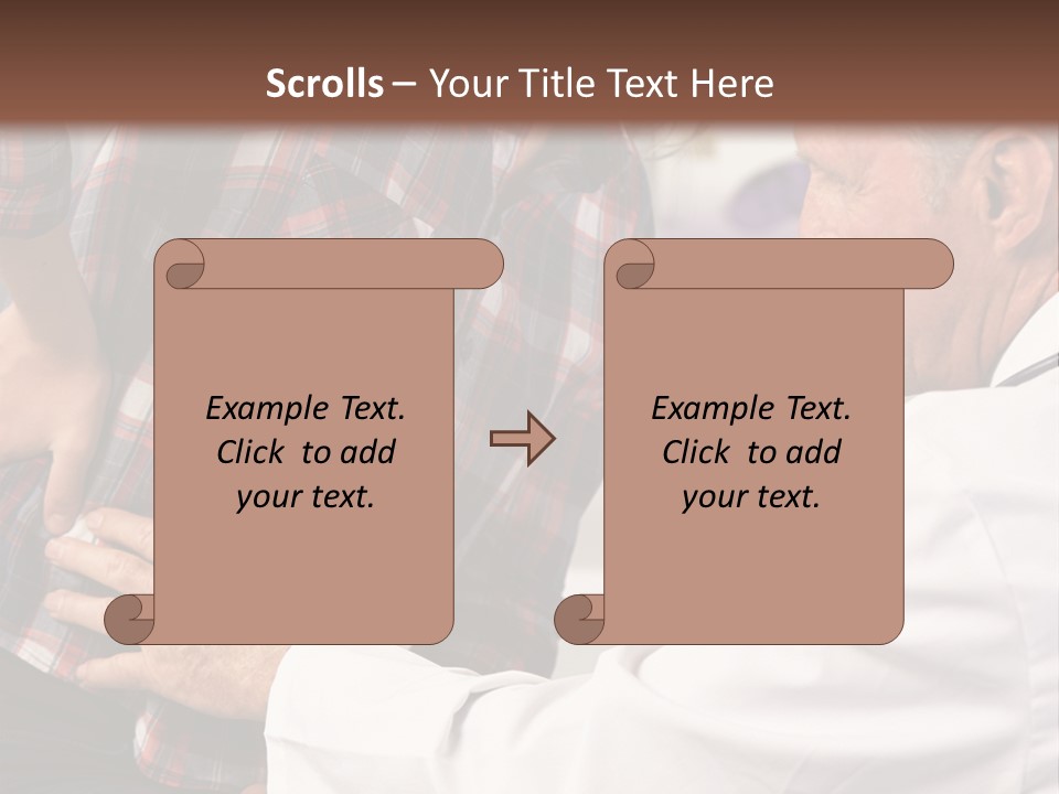 A Woman Sitting Next To A Man In A Dentist's Office PowerPoint Template