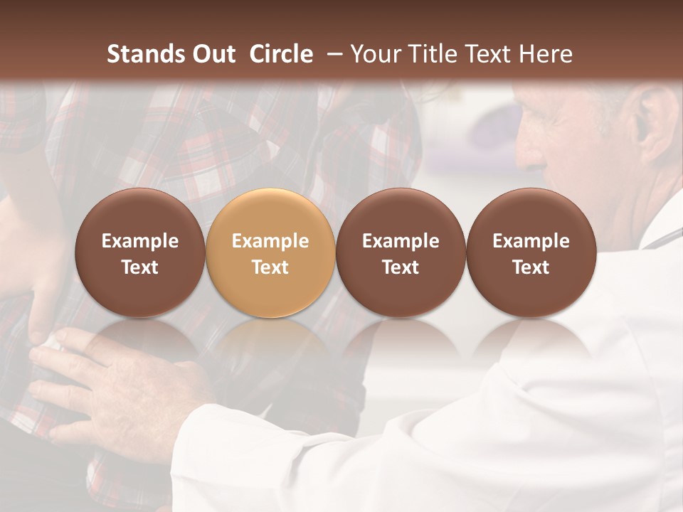 A Woman Sitting Next To A Man In A Dentist's Office PowerPoint Template