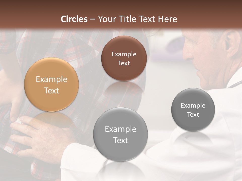 A Woman Sitting Next To A Man In A Dentist's Office PowerPoint Template