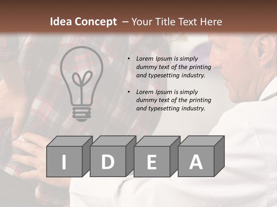 A Woman Sitting Next To A Man In A Dentist's Office PowerPoint Template