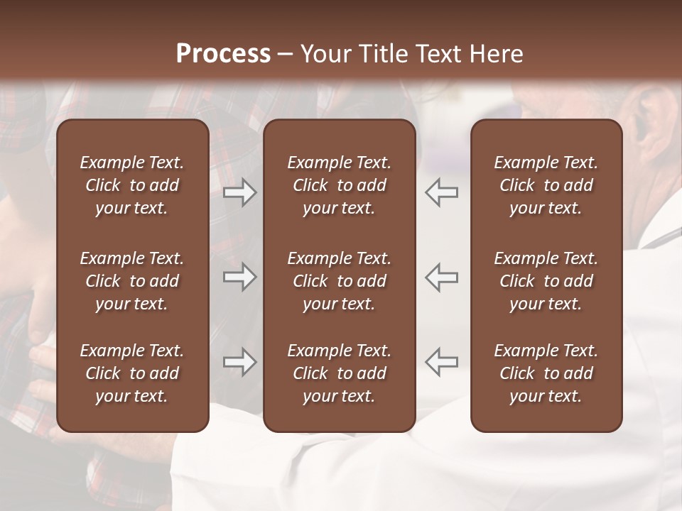 A Woman Sitting Next To A Man In A Dentist's Office PowerPoint Template