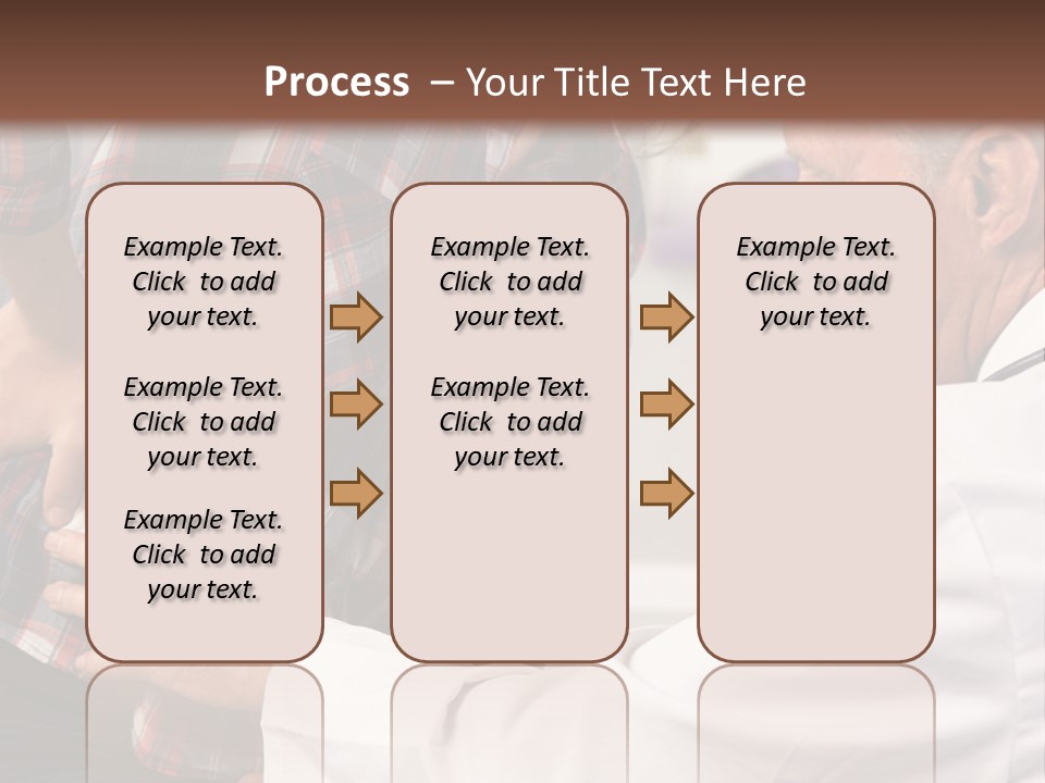 A Woman Sitting Next To A Man In A Dentist's Office PowerPoint Template