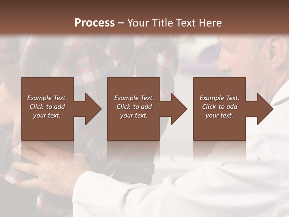 A Woman Sitting Next To A Man In A Dentist's Office PowerPoint Template