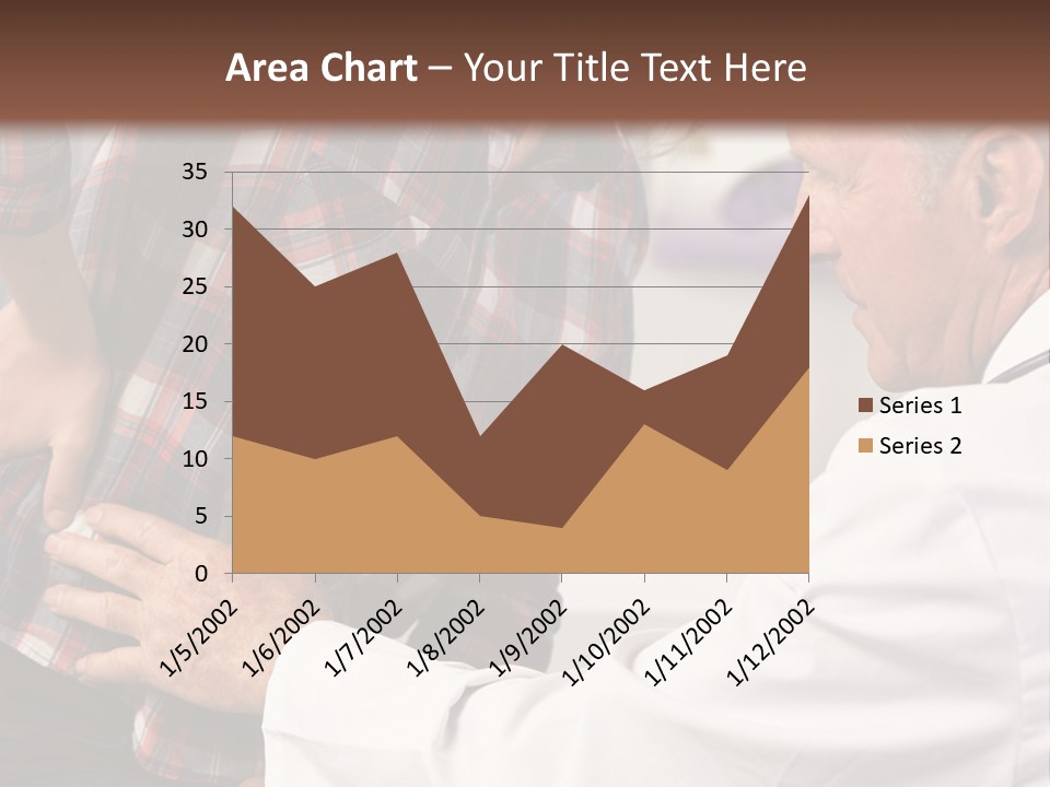 A Woman Sitting Next To A Man In A Dentist's Office PowerPoint Template