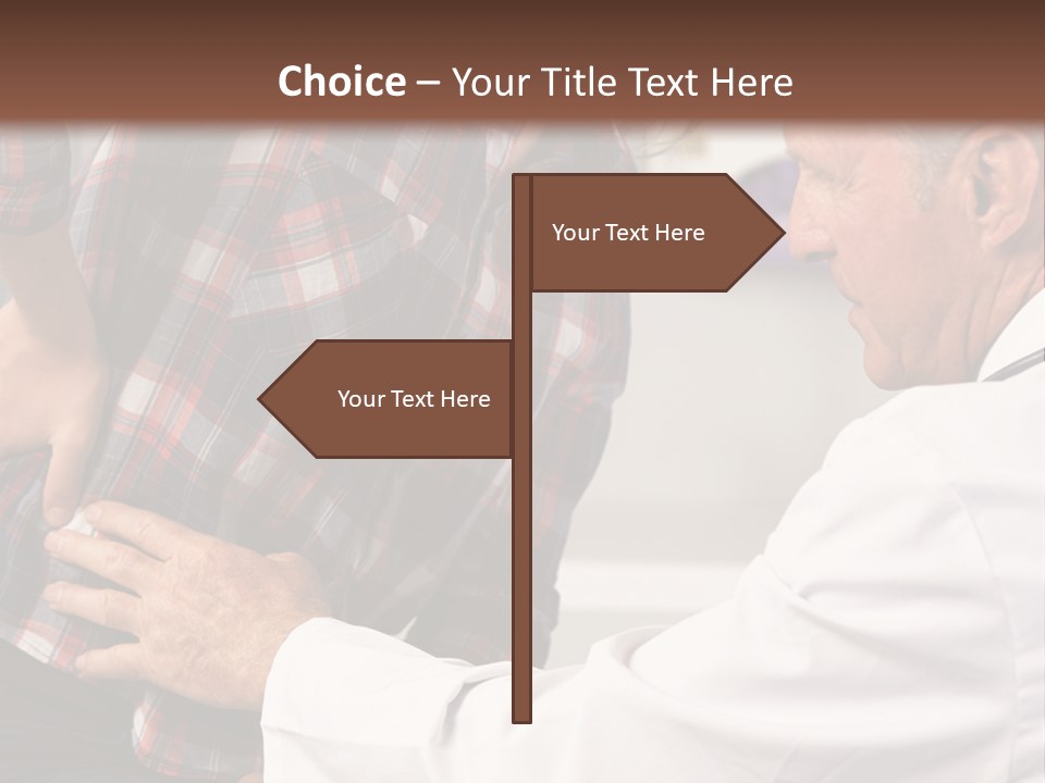 A Woman Sitting Next To A Man In A Dentist's Office PowerPoint Template