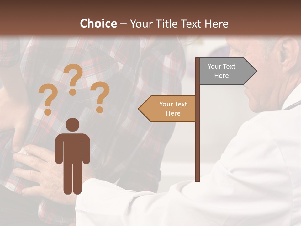 A Woman Sitting Next To A Man In A Dentist's Office PowerPoint Template