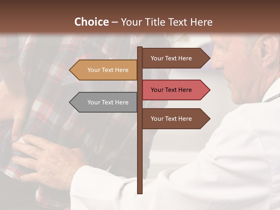A Woman Sitting Next To A Man In A Dentist's Office PowerPoint Template