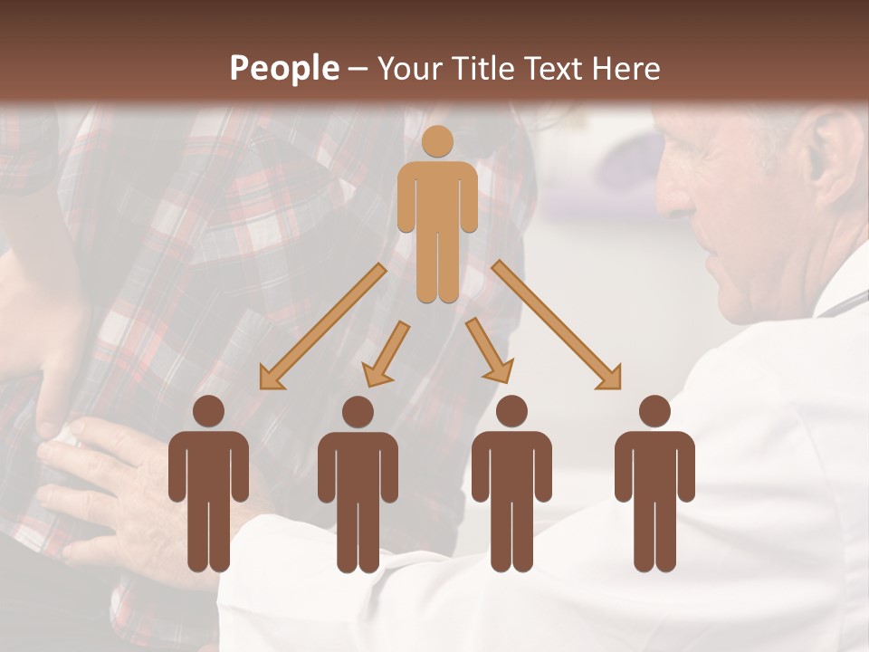 A Woman Sitting Next To A Man In A Dentist's Office PowerPoint Template