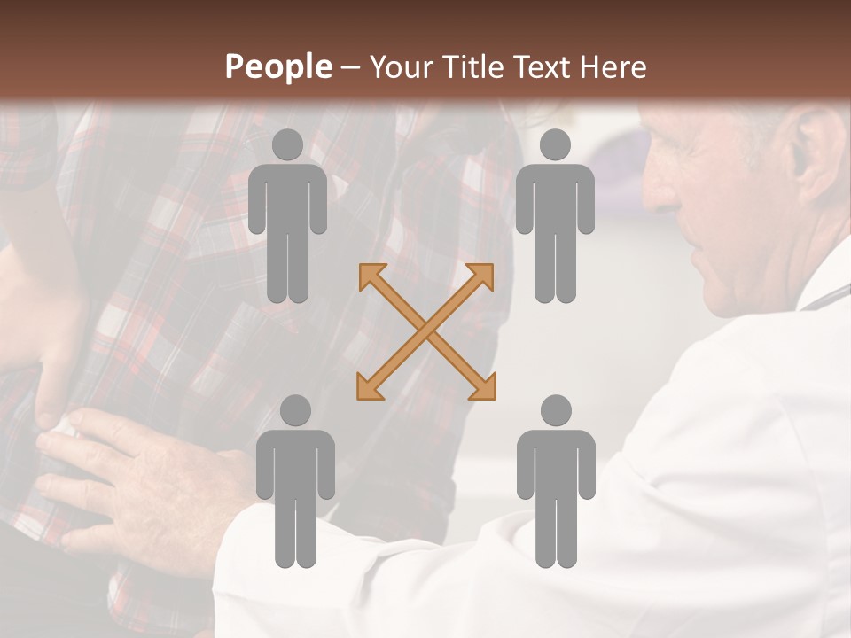 A Woman Sitting Next To A Man In A Dentist's Office PowerPoint Template