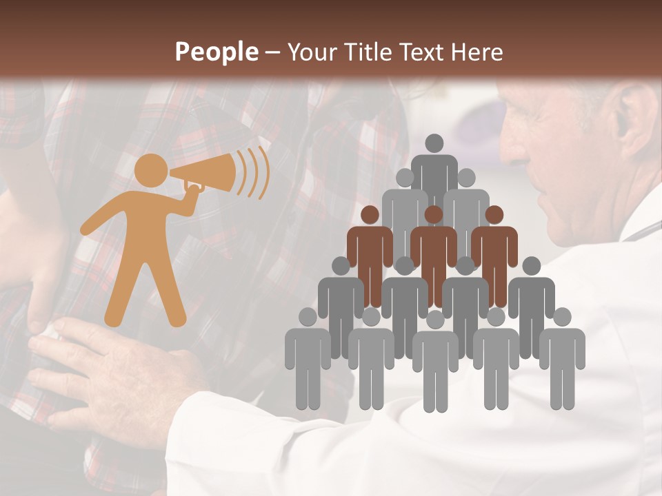 A Woman Sitting Next To A Man In A Dentist's Office PowerPoint Template