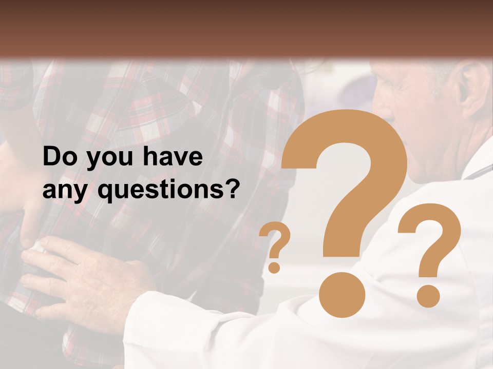 A Woman Sitting Next To A Man In A Dentist's Office PowerPoint Template