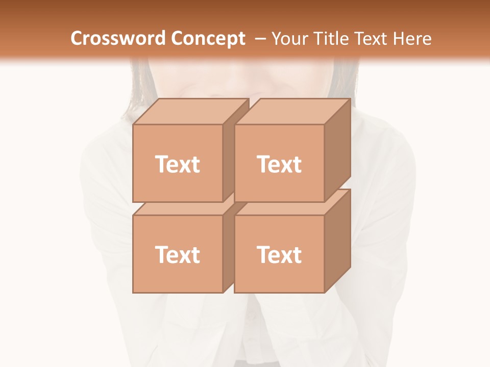 A Woman With Her Hands On Her Face PowerPoint Template