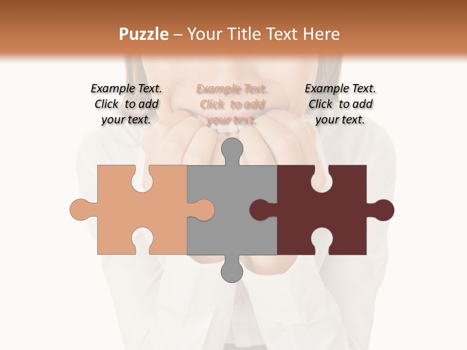 A Woman With Her Hands On Her Face PowerPoint Template