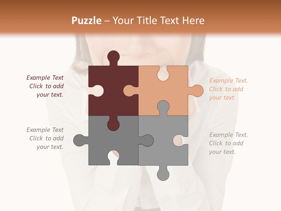 A Woman With Her Hands On Her Face PowerPoint Template