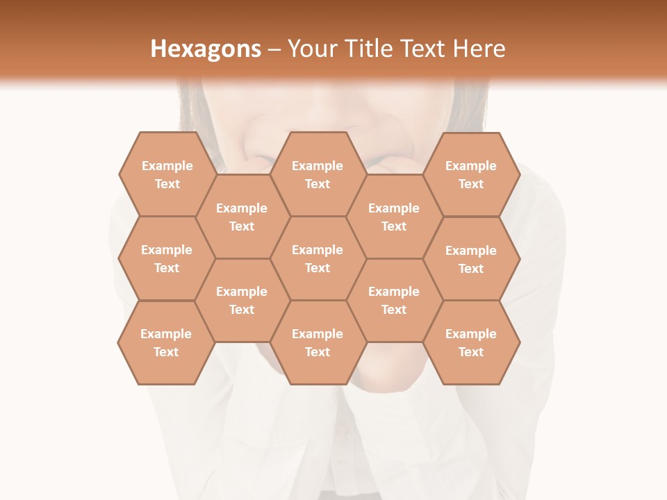 A Woman With Her Hands On Her Face PowerPoint Template