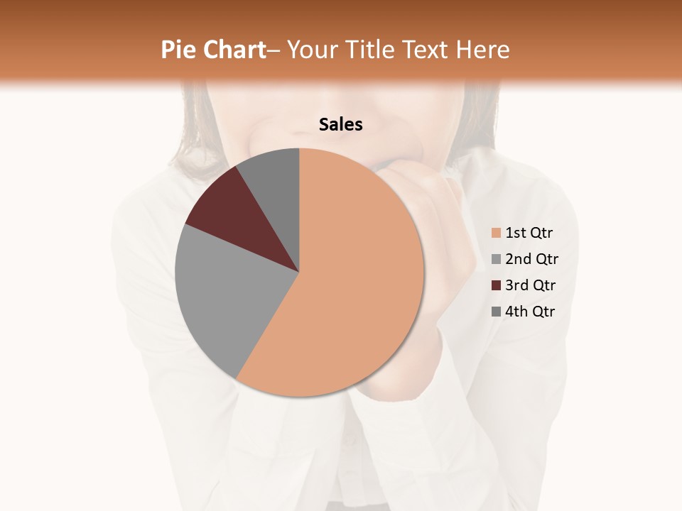 A Woman With Her Hands On Her Face PowerPoint Template