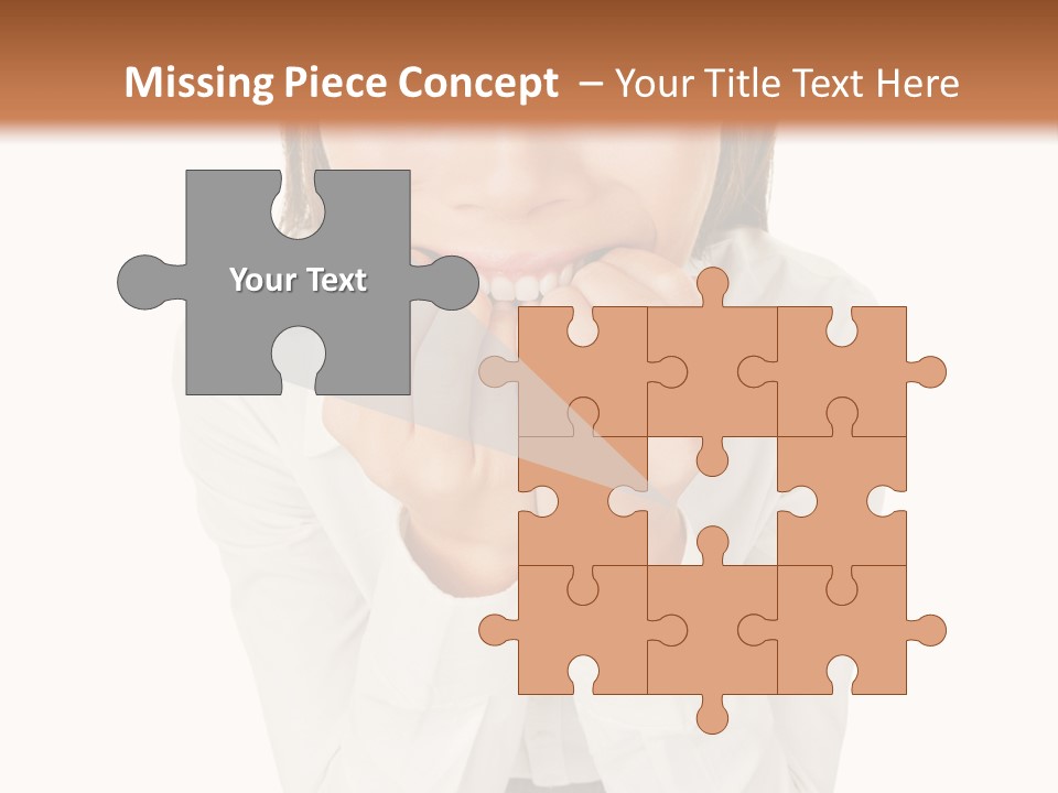 A Woman With Her Hands On Her Face PowerPoint Template