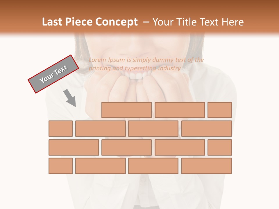 A Woman With Her Hands On Her Face PowerPoint Template