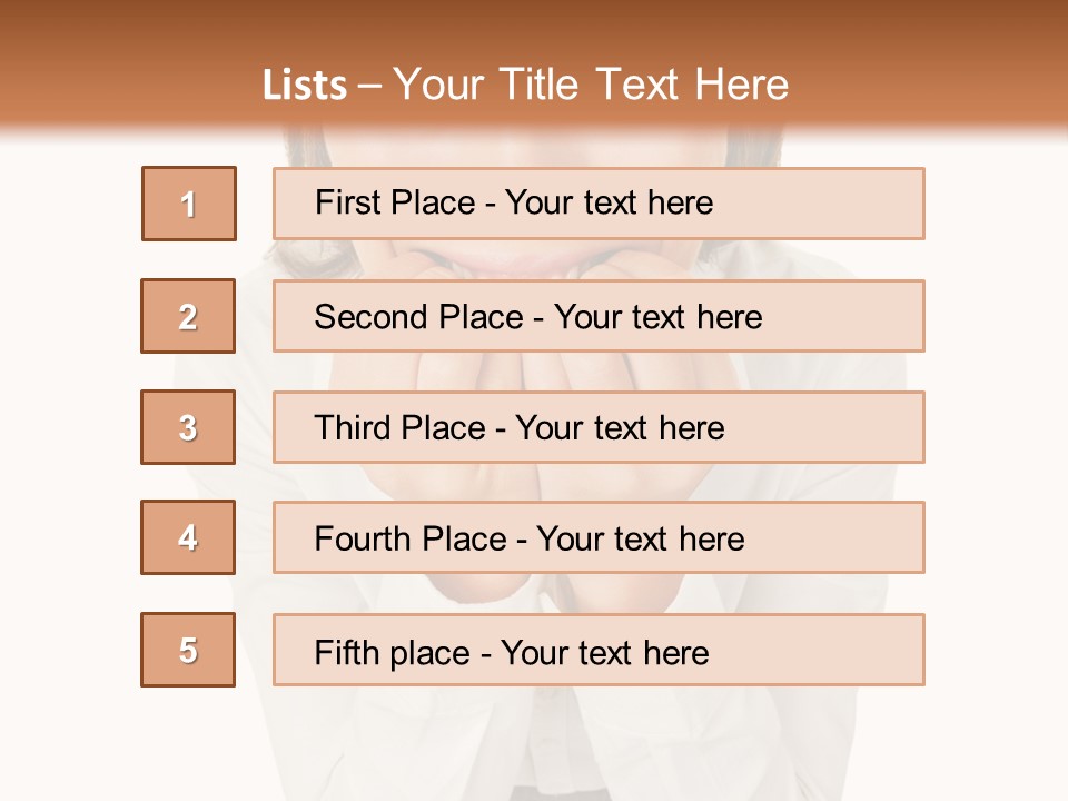 A Woman With Her Hands On Her Face PowerPoint Template