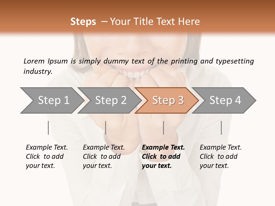 A Woman With Her Hands On Her Face PowerPoint Template