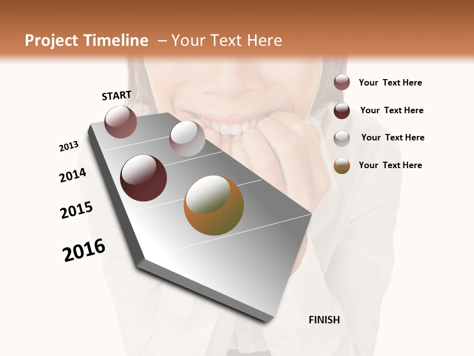 A Woman With Her Hands On Her Face PowerPoint Template