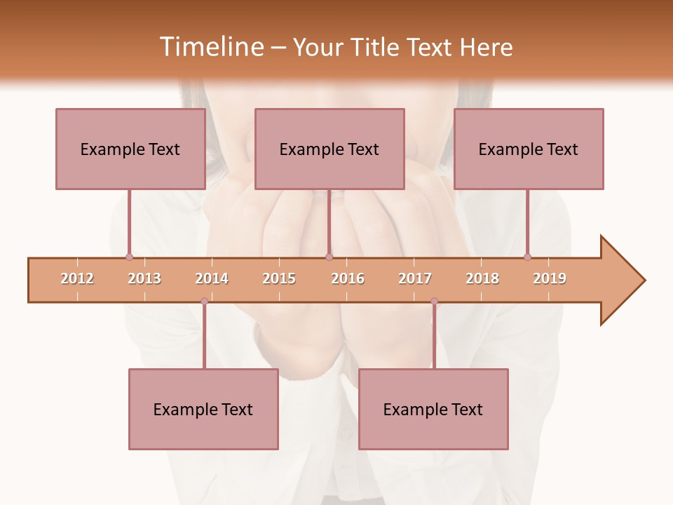 A Woman With Her Hands On Her Face PowerPoint Template