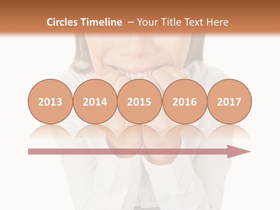 A Woman With Her Hands On Her Face PowerPoint Template