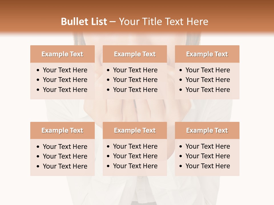 A Woman With Her Hands On Her Face PowerPoint Template