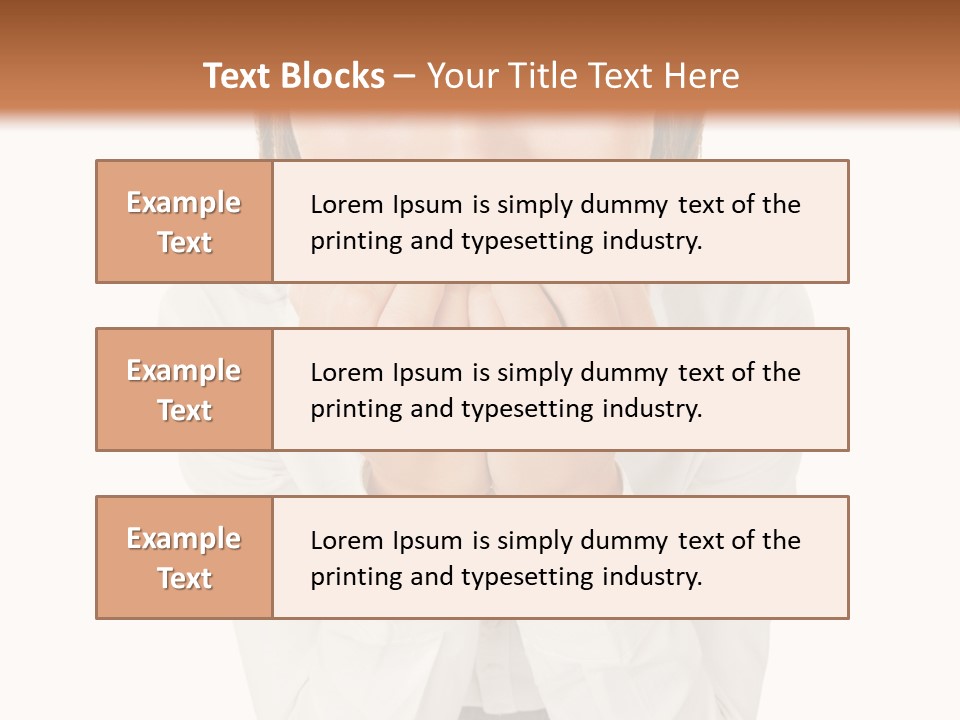 A Woman With Her Hands On Her Face PowerPoint Template