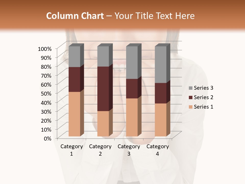 A Woman With Her Hands On Her Face PowerPoint Template